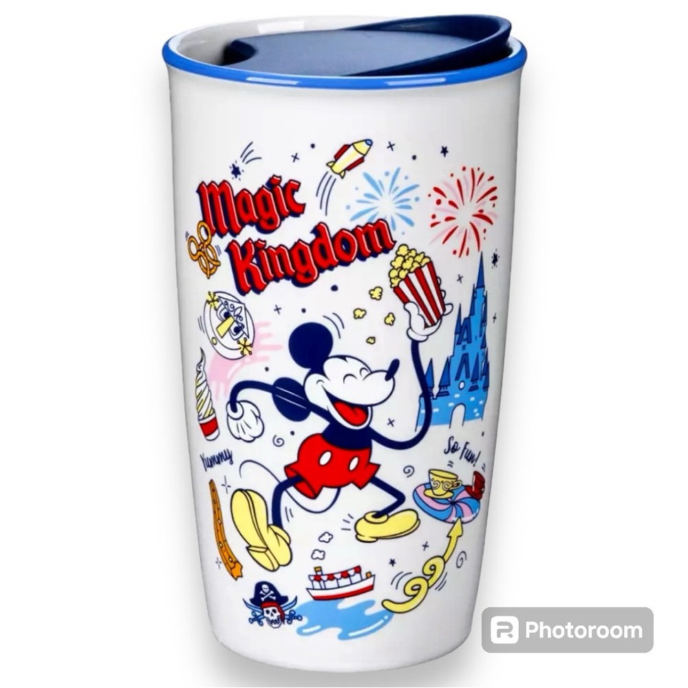 Disney Starbucks Mickey Mouse Magic Kingdom Porcelain Tumbler